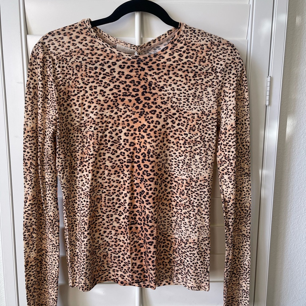 Ulla Johnson Tan Cream Fitted Long Sleeve Blouse